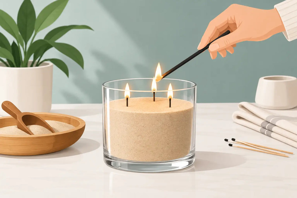 How to Use Sand Candles Without Making a Mess