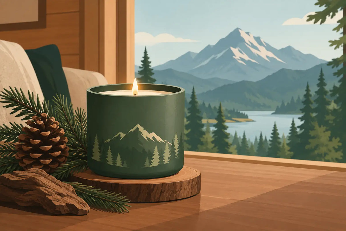Mountain Woods Scented Candle for Wild Rooms